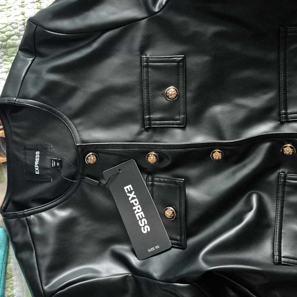 Shiny Black Leather Jacket